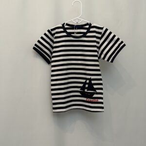 Artikl 2004 - Dječja majica kratki rukav - plavo bijele pruge i motiv jedrilice