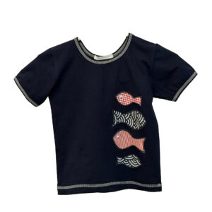 Artikl 2001 - Dječja majica kratki rukav - plava s četri ribe